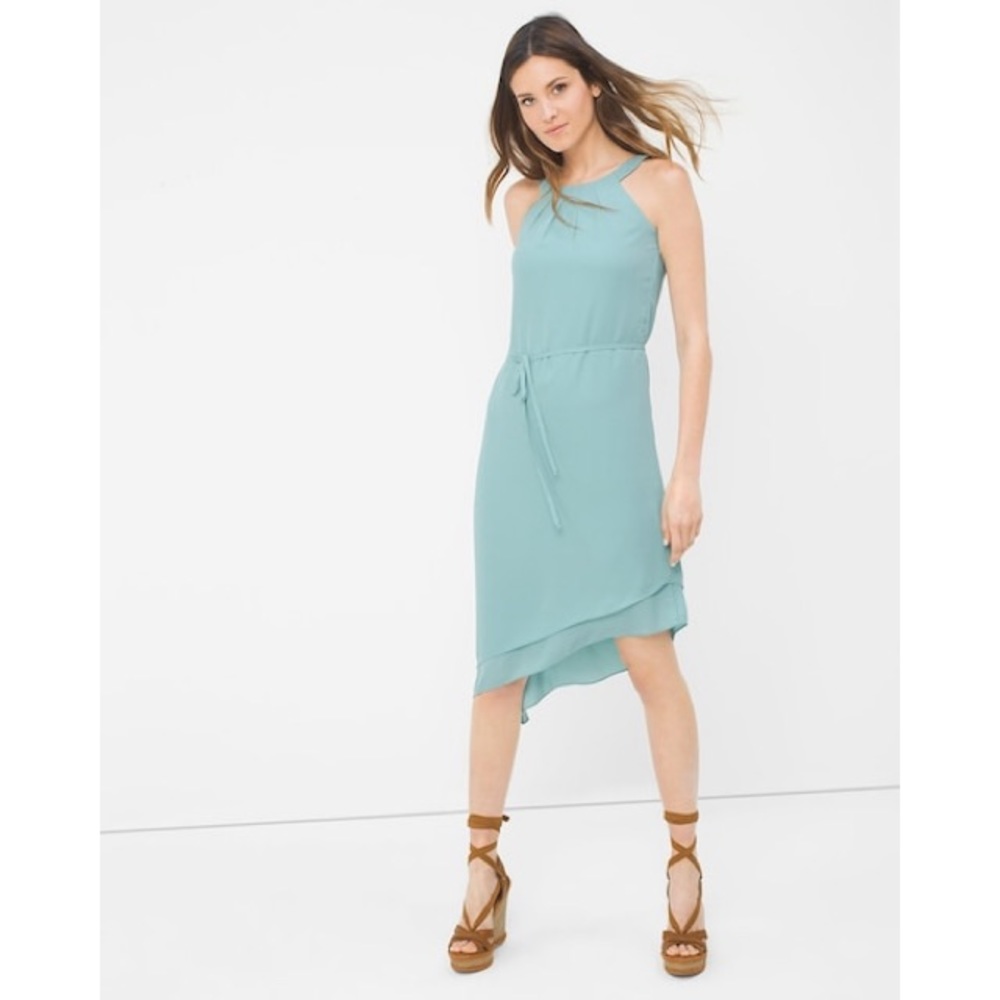 WHBM Halter Asymmetrical Soft Dress